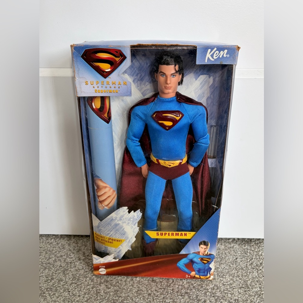 2005 Barbie Superman Returns 12" Ken Doll Mattel J5289